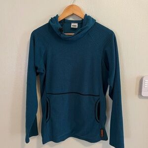 Melanzana Blue Micro-Grid Hoodie in Medium